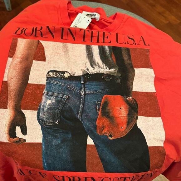DAYDREAMER Bruce Springsteen AMERICANA Red Tee, One Size, New w/o Tag MSRP $88 - Picture 9 of 10